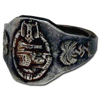 Afrika Corp Honor Ring w/Rommel Signature