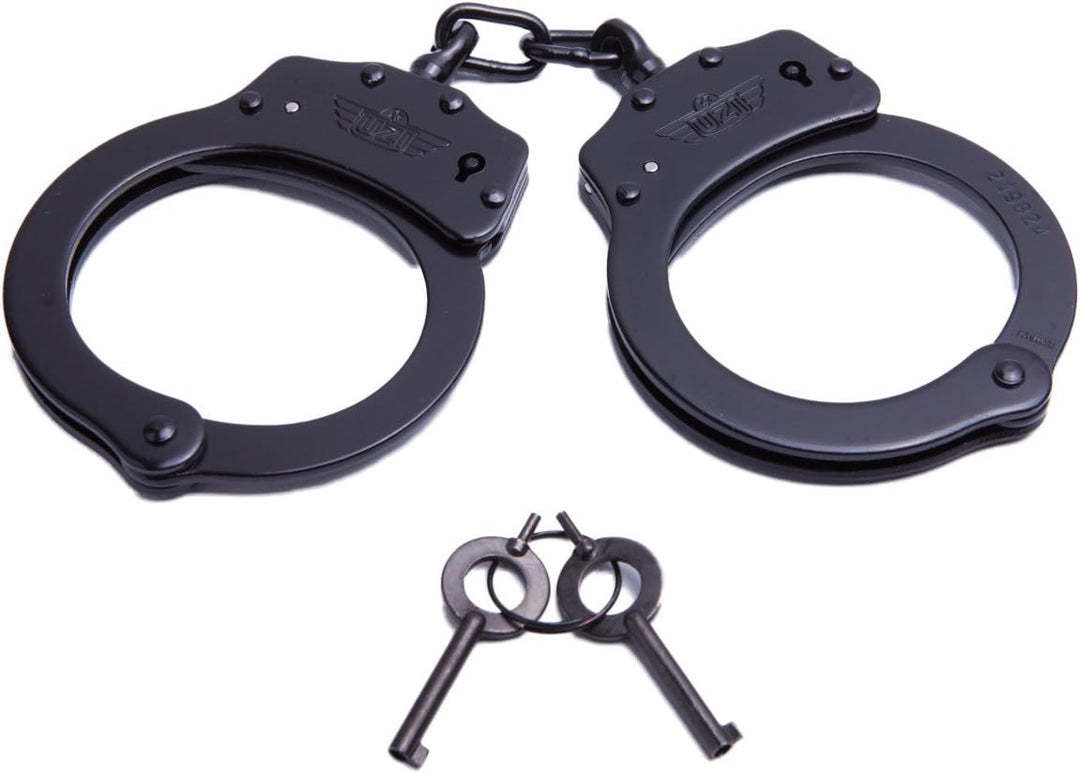 UZI Nickel Plated Handcuffs with Two Keys