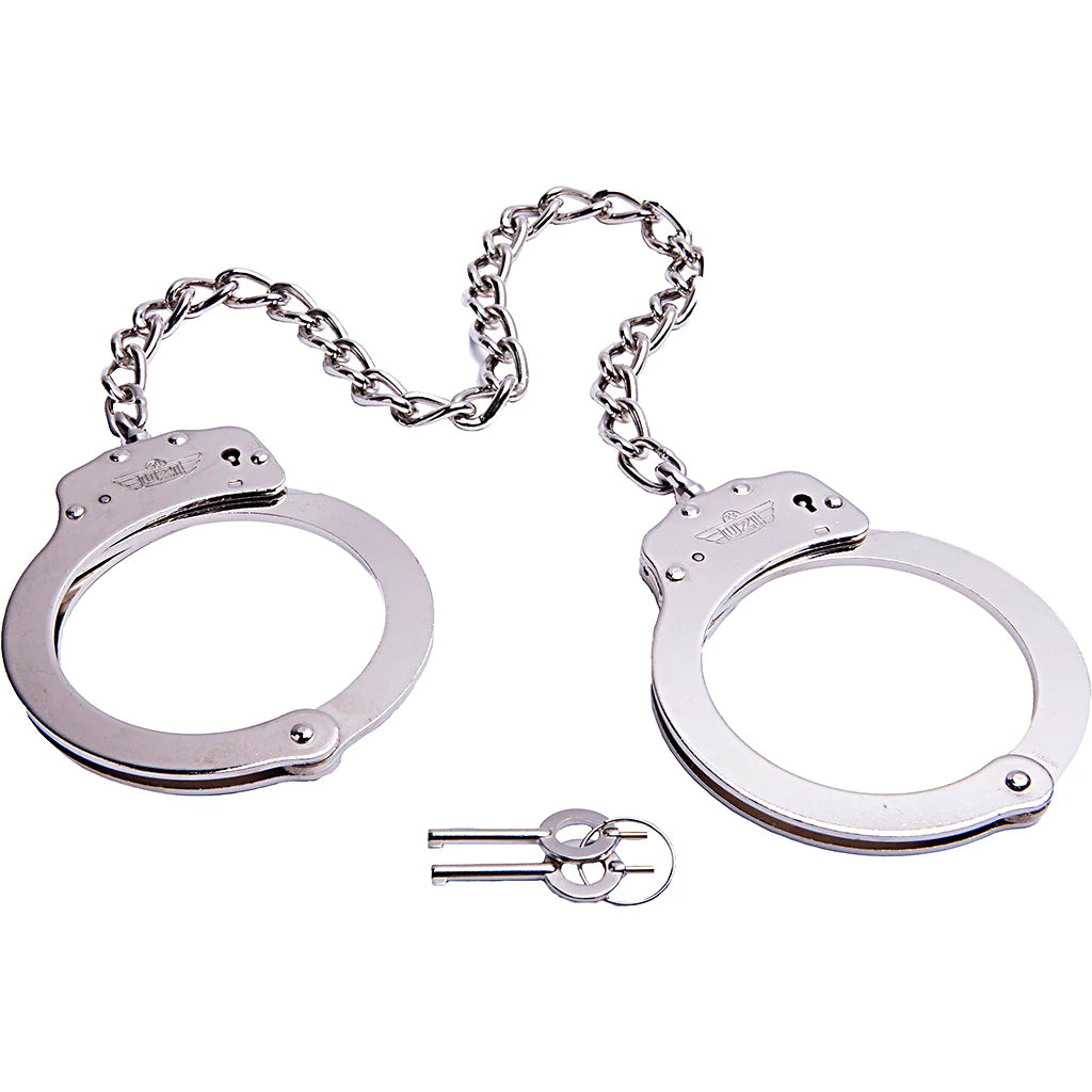 UZI Nickel Finish Leg Iron Cuffs