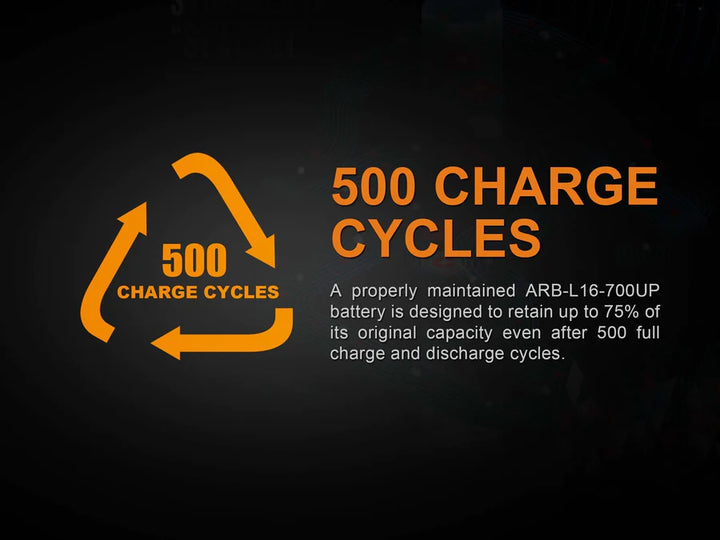 700 mAh 16340 Battery With Built In Charging Port