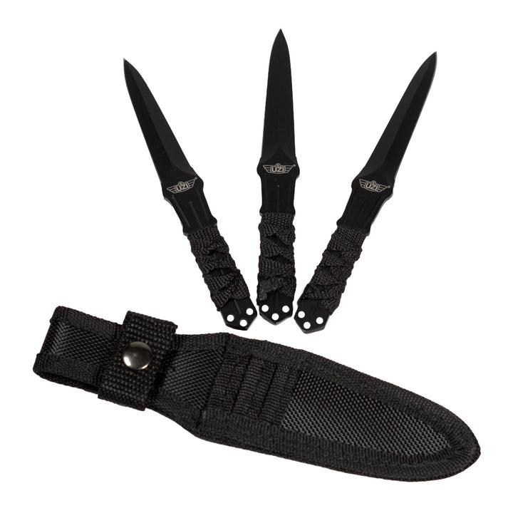UZI Throwing Knives Fixed Blade set of 3 - Stainless Steel