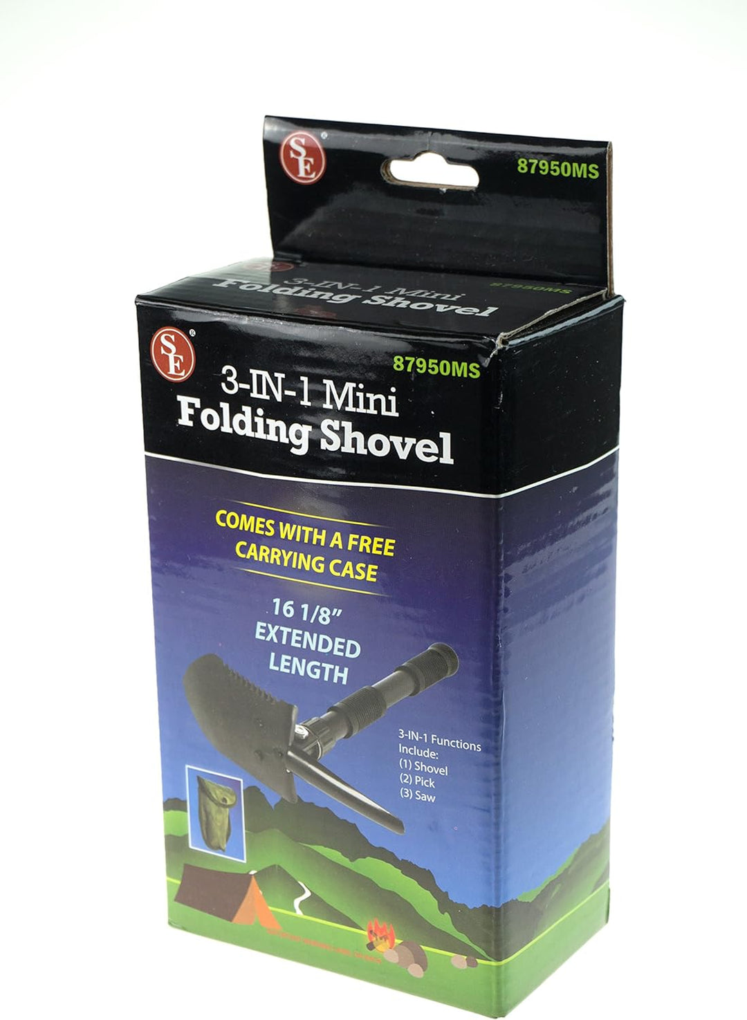 3-in-1 Mini Folding Shovel Extended Length