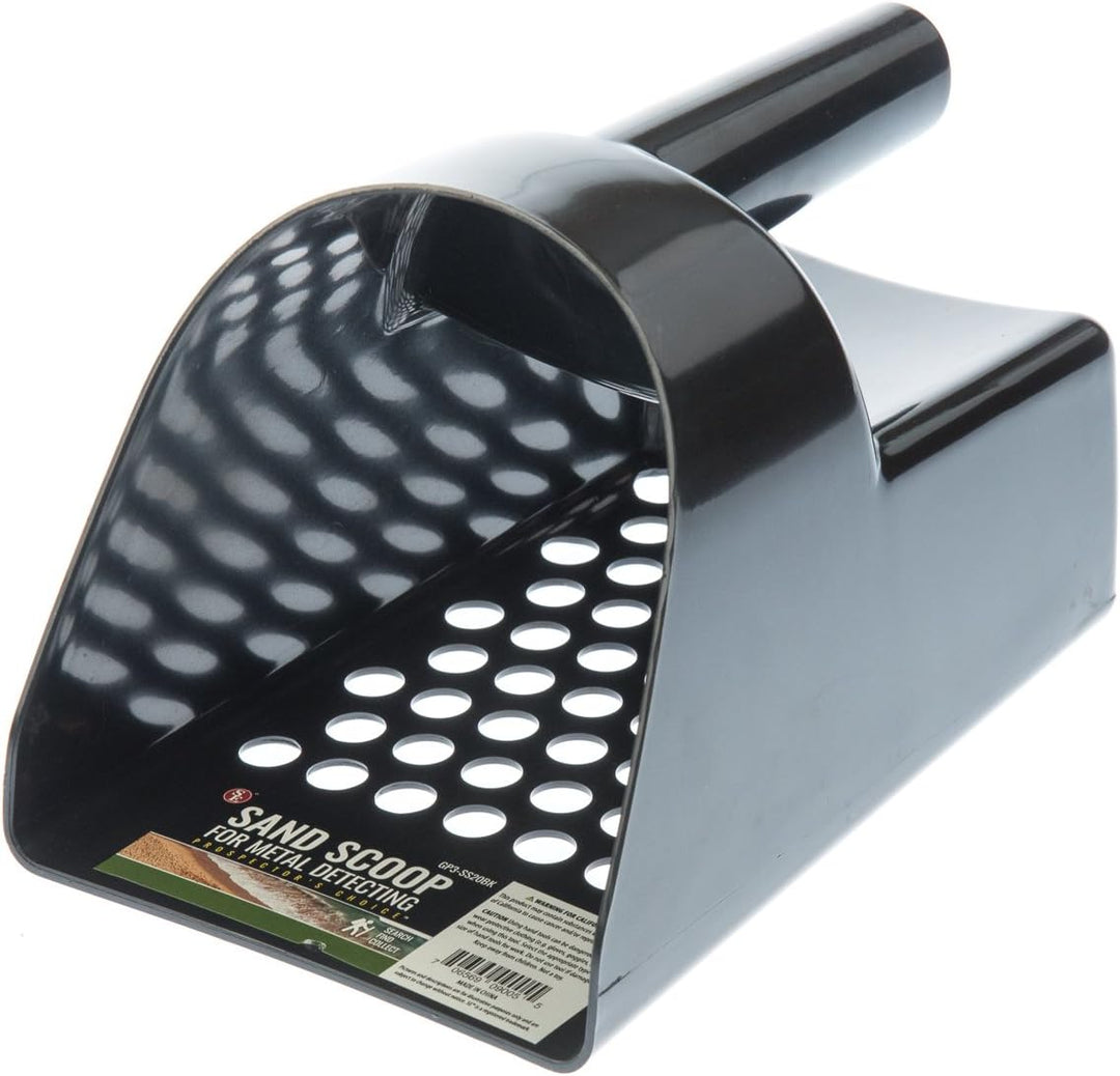 8 1/2" Black Hand Held Plastic Sand Scoop for Metal Detectors
