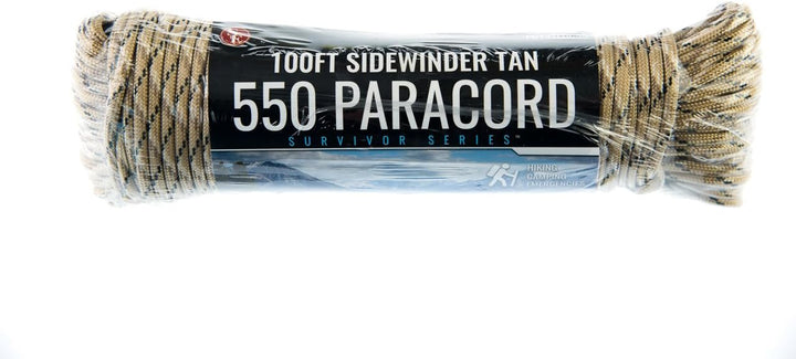 100' x 5/32" 7 Strand Paracord, Pull Strength 550 lbs