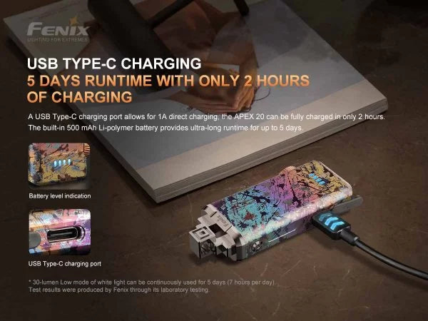 Fenix Apex 20 Limited Edition Flashlight (Mix Iridescent) – 20th Anniversary's Edition