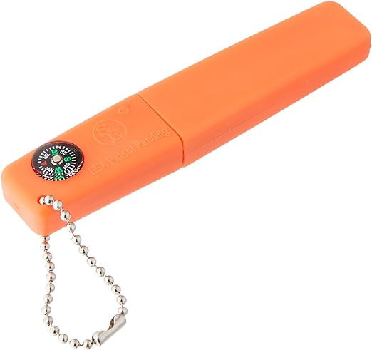 3 in 1 Fire Starter Flint Compass Whistle Lanyard