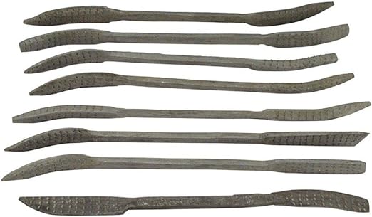 8-Piece Heavy Wood Rasp Riffler File Set