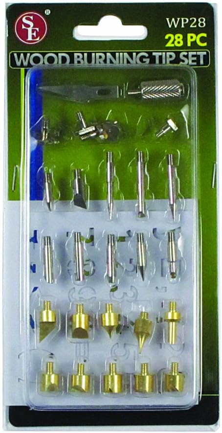 28pc Wood Working & Soldering Tip Set with Stencils