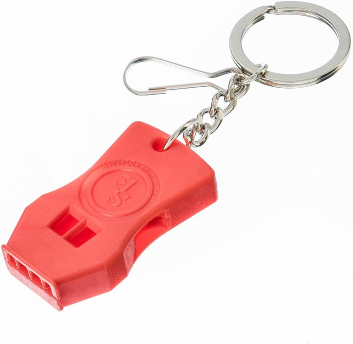 2 Piece Plastic Raptor Whistle with Key Chain & Zipper Ring