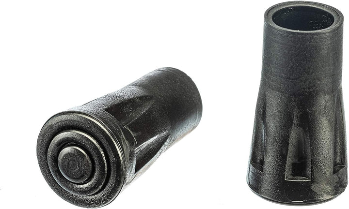 2 Piece Metal Reinforced Rubber Tips For Walking Sticks