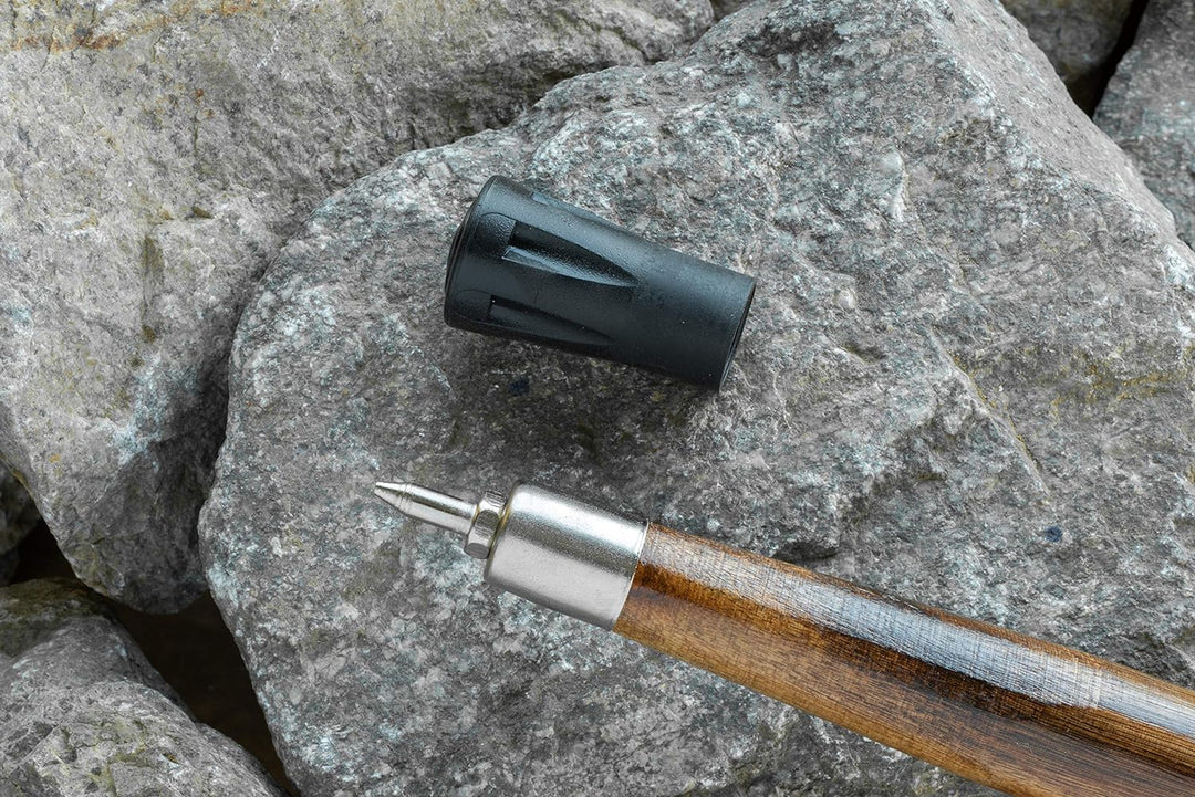 2 Piece Metal Reinforced Rubber Tips For Walking Sticks
