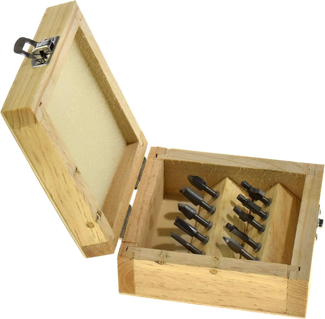 10-Piece Set of Mini Router Bits with Assorted Shapes