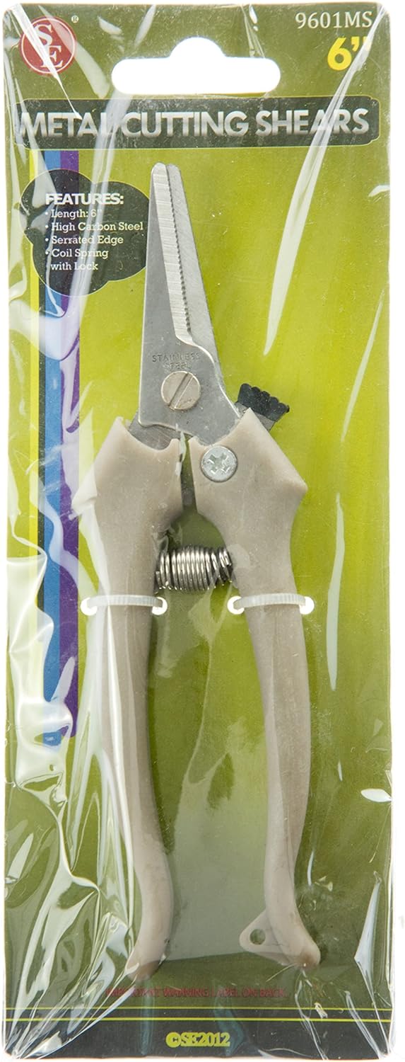 6" Metal Cutting Shears, High Carbon Steel