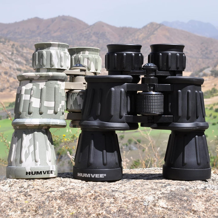 20x50 Rubber Binocular with Anti-Reflective Red Lens - Black