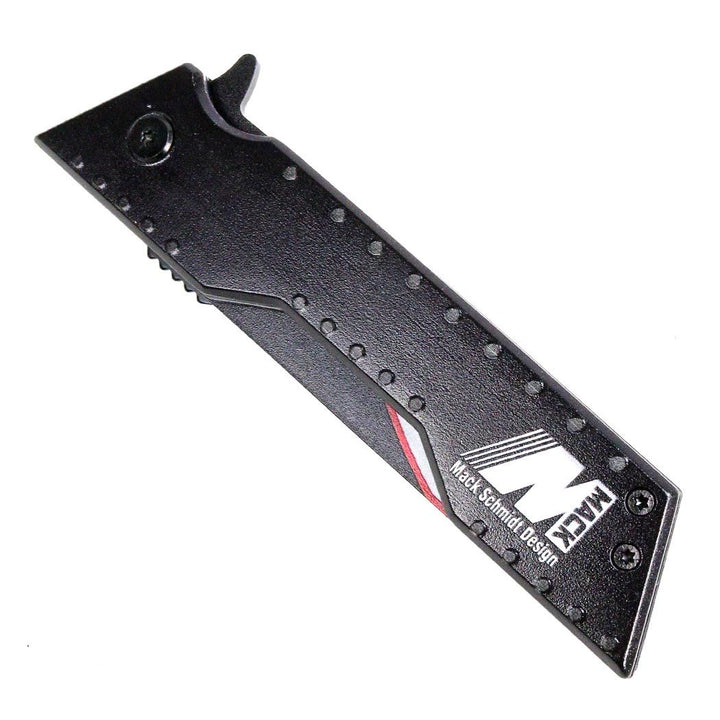 8" Spring Assisted Folding Knife All Black Stainless Steel Angry Knife