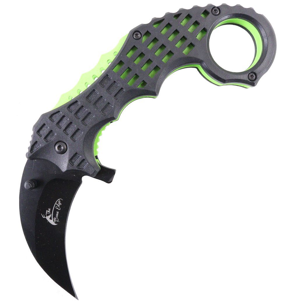 Green Folding Karambit
